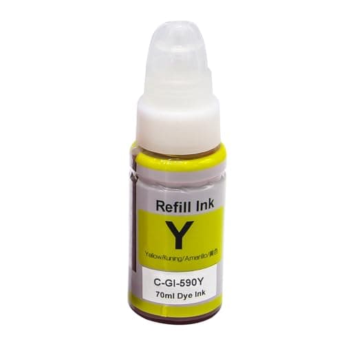 Image of Go Inks Compatible GI-590 Yellow Ink Bottle - 1 Pack 70ml Replacement for use with Canon PIXMA G1510 G2510 G3510 G4510 G3500 G2500 G1500 G4500 G1501 G2501 G3501 G4511