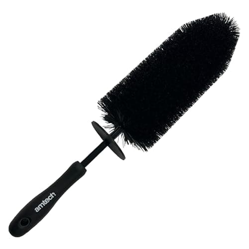 Image of Amtech - Cleaning Brush for Alloy Wheels with Flexible Reach, Home, Easy to Use with Ergonomic Handle, Lightweight, Non-Scratching Bristles for Smooth Finish (445mm)