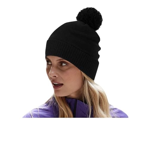 Image of Beechfield - Water Repellent Thermal Snowstar® Beanie - Cuffed Design - Black