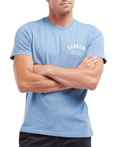 Image of Barbour Men's Preppy T-Shirt Force Blue (UK, Alpha, XXL, Regular, Regular, Force Blue)