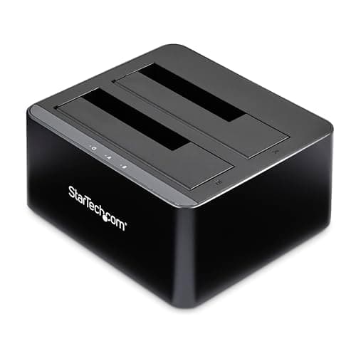 Image of StarTech.com Dual-Bay USB 3.0 to SATA Hard Drive Docking Station, USB Hard Drive Dock, External 2.5/3.5" SATA I/II/III, SSD/HDD Docking Station, Hot-Swap Hard Drive Bays, Top-Loading (SDOCK2U33V)