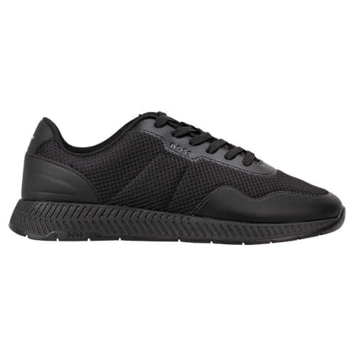 Image of BOSS Men's Titanium_Runn_Meth Trainers, Black, 9.5 UK