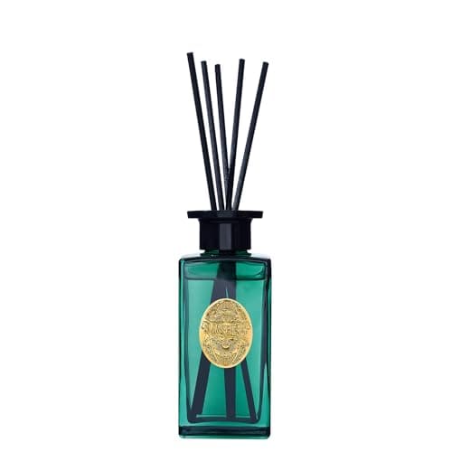 Image of M&SENSE Luxury Reed Diffuser 180ml, Evergreen Pine Scented with Natural Essential Oils, Long Lasting with 7 Sticks, Non-Toxic Home Fragrance for Bedroom, Bathroom Decor, Elegant Glass Bottle