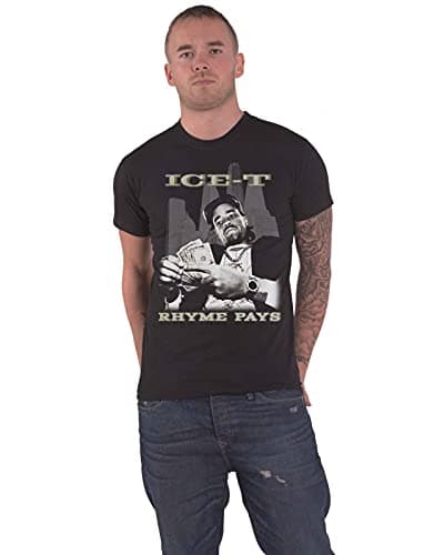 Image of Ice-T T Shirt Rhyme Pays Make It Logo Official Mens Black S
