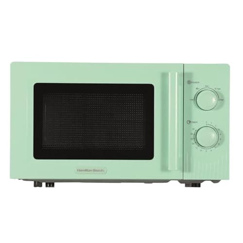 Image of Hamilton Beach Microwave, 20L, Miami, 800W, Manual Dial Controls, Quick Defrost, 35 Min Timer, 5 Cooking Levels, Mojito Mint - HBMX20M