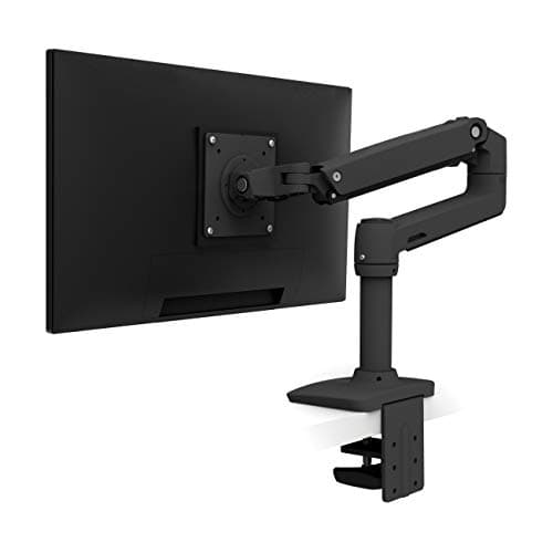 Image of Ergotron – LX Premium Monitor Arm, Single Monitor Desk Mount – fits Flat Curved Ultrawide Computer Monitors up to 34 Inches, 3.2-11.3kg, VESA 75x75mm or 100x100mm – Matte Black (45-241-224)