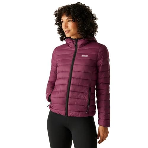 Image of Regatta Womens Hooded Marizion Baffled Jacket Insulated Padded Puffer Winter Coat