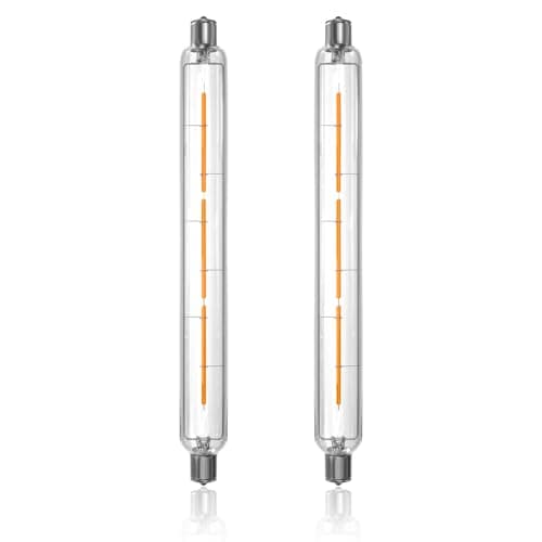 Image of Bonlux 4W S15s LED Bulbs 284mm S15s LED Strip Light 60W S15 Bulb Replacement Warm White 2800K T25 Tubular Filament Light (2-Pack)