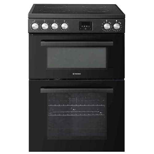 Image of Teknix TKED64INDB 60cm Induction Double Oven Electric Cooker - Black