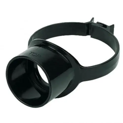 Image of FLOPLAST 110mm Soil Ring Seal Strap Boss - Black - Pack of 2