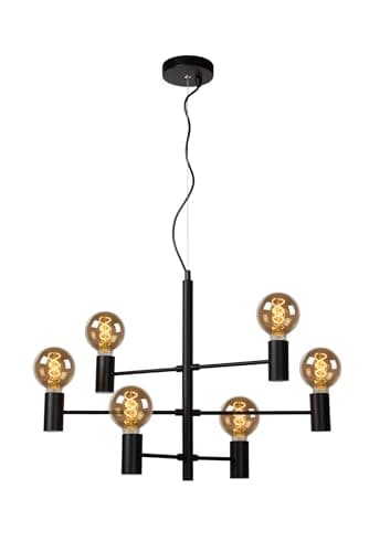 Image of LUCIDE Leanne - Pendant Light - 6xE27 - Black