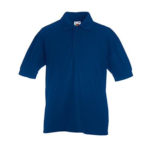 Image of Fruit of the Loom Childrens/Kids Unisex 65/35 Pique Polo Shirt (Pack of 2) (12-13) (Navy)