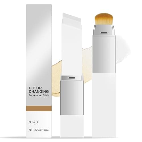 Image of ALIIP White Stick Foundation, 2-in-1 Colour Changing Foundation Stick, Adaptive Colour Match, Buildable Lightweight Coverage, For All Skin Types, 13g