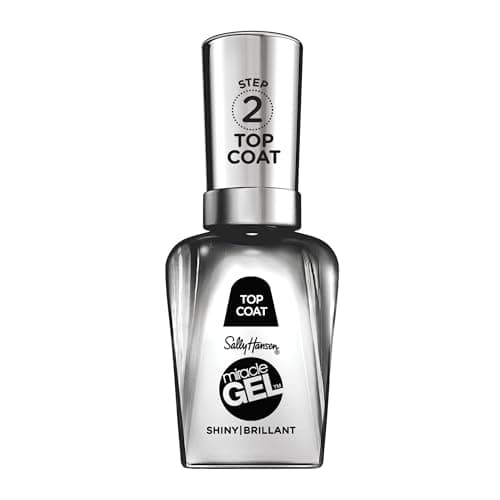 Image of Sally Hansen Miracle Gel, Shiny Top Coat, Gel-Like Nail Polish, NO UV Light Required, Chip-Resistant, Long Lasting - Up to 8 days, Easy to Use, Salon Quality Results, Vegan Formula, 14.7ml
