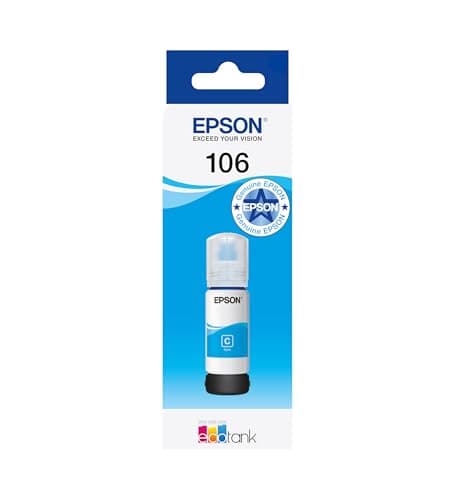 Image of Epson EcoTank 106 Genuine Ink Bottle | Cyan| High Yield - Up to 1,900 Photos | Compatible with ET-7700 / ET-7750 Models | Brand-made for Optimal Results