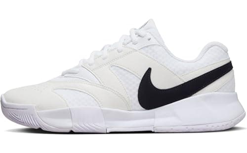 Image of Nike Women's Court Lite 4 Tennis Shoes, White/Black/Summit White, 3