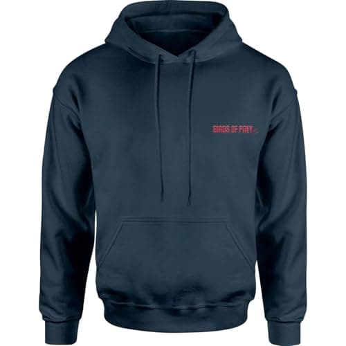 Image of Zavvi Official Birds of Prey Adults Hoodie Navy Logo Embroidered - L