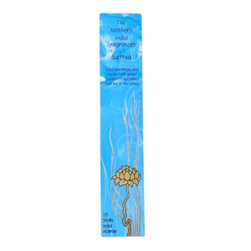 Image of Mother's India Sattva Incense - Heliotrope, Vanilla & Lily of the Valley Blend (20 Sticks) Fair Trade