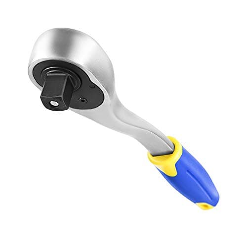 Image of S&R Reversible Ratchet 1/2" Wrench, 45 Teeth for Socket Wrench Insert Nuts, Chrome Vanadium Steel (1/2" Square Drive) Tool