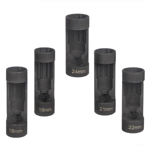 Image of Chrome Vanadium Steel Suspension Strut Nut Socket, 12 Point, 1/2in Drive, Suitable for 18mm to 24mm Nut Sizes (18mm)