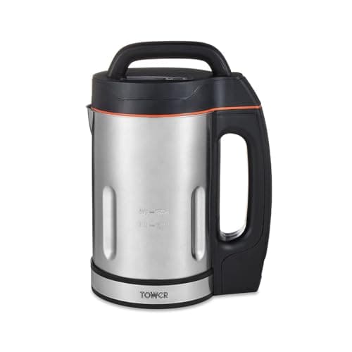 Image of Tower Soup & Smoothie Maker with Intelligent Control System and Stainless Steel Jug and Blade, 1000W, 1.6 Litre, Stainless Steel, T12031