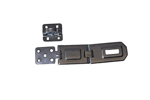 Image of Merriway® BH01781 Heavy Duty Hardened Steel Double Hinged Hasp and Staple, 155mm (6.2 inch)