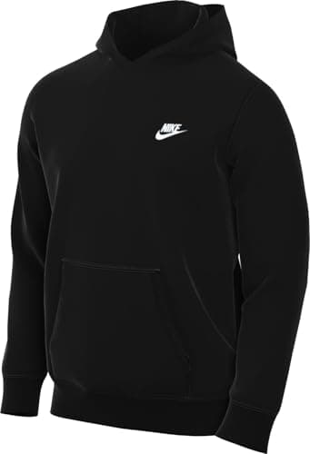 Image of NIKE FN3866-010 Club Sweatshirt Men's BLACK/BLACK/WHITE Size M