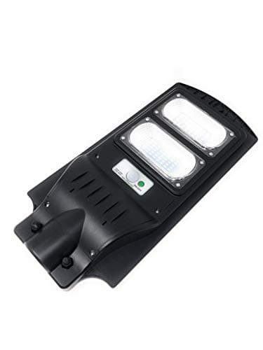 Image of Faro lamp with solar panel for led street lamp 60W outdoor IP65 ice white light 6500K aluminum black
