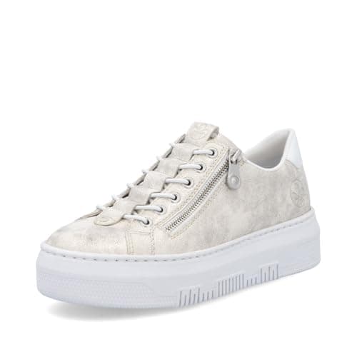 Image of Rieker Fascinate Womens Trainers 8 UK Beige Gold/White