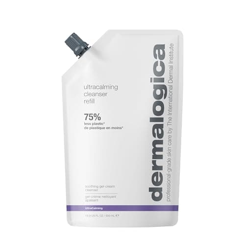 Image of Dermalogica UltraCalming Cleanser - Soothing Cleansing Cream Gel Lotion for Normal, Dry, and Sensitive Skin, Calms Redness and Discomfort, Fortifies Protective Barrier, 500ml Refill