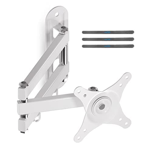 Image of Suptek TV Wall Mount Swivel Tilt Rotation Full Motion Adjustable Articulating for Most 15-32 inch LED, LCD Monitor Wall Mount VESA 75/100, White (MA2720W)