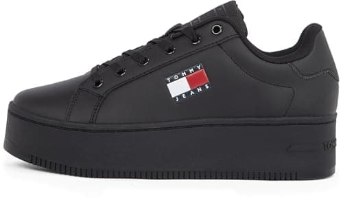 Image of Tommy Jeans Women’s Flatform Cupsole Trainers, Black (Black), 6.5