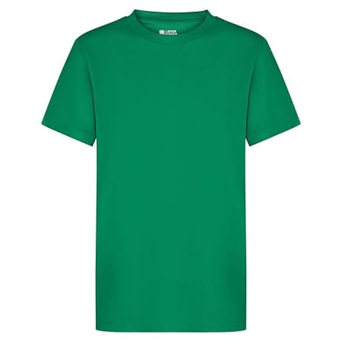 Image of Ages 1-16 Kids Plain Blank T-Shirt Tee Shirt 100% Cotton Boys Girls School Uniform P.E. Gym Green