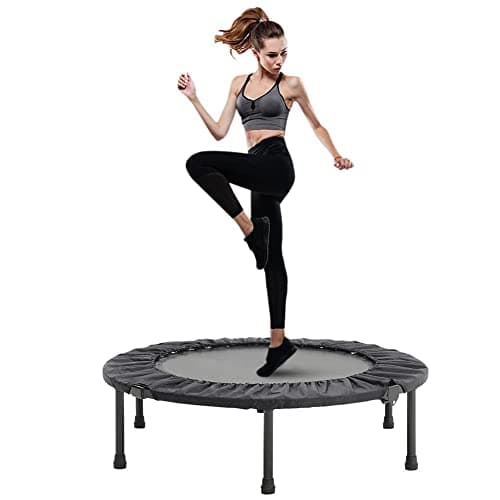 Image of The Fellie Trampoline Folding Fitness Trampoline Mini Rebounder Trampolines Exercise Trampolines for Adults Kids Indoor Outdoor Jumping Training (Without Handle-38'')