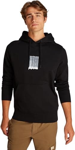 Image of Calvin Klein Men’s Brush Stroke Graphic Cotton Hoodie, Black (Ck Black), XS