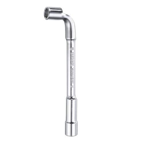 Image of sourcing map L Shaped Angled Hex Socket Wrench 8mm High Carbon Steel Double Ended Metric 6 Point Tubular Socket Spanner for General Repairing, Pipeline, Bicycle Car Maintenance