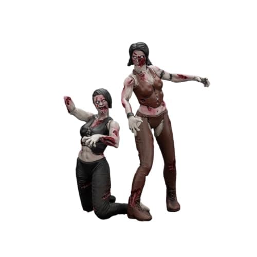 Image of JOYTOY Dark Source Zombie Figure Female Wrestlers 1/25 Action Figure with Movable and Detachable Joints, Miniature Zombie Figurines for Halloween Display and Imaginative Play