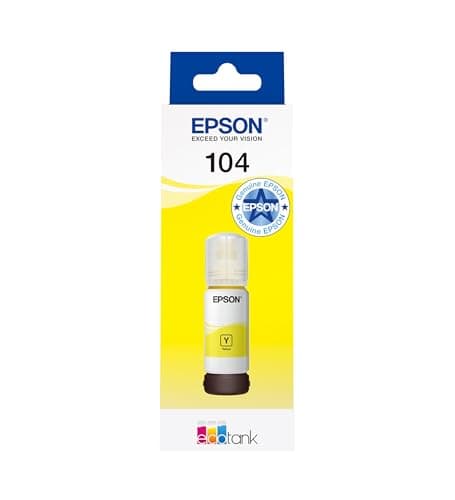 Image of Epson EcoTank 104 Genuine Ink Bottle | Yellow| High Yield - Up to 7,500 Pages | Brand-made for Optimal Results