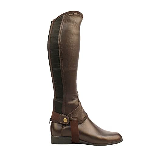 Image of Saxon Childrens/Kids Equileather Half Chaps (M) (Brown)