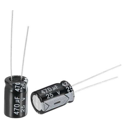 Image of sourcing map 470uF 25V 8x12mm Electrolytic Capacitor, Radial Leads Aluminum Capacitors for TV, VCD, LCD Monitor, Speaker, 50Pcs
