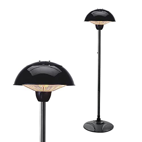 Image of Litecraft 1500 Watt Floor Standing Halogen Element Radiant Patio Heater - Black