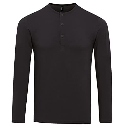 Image of Premier Mens Long John Roll Sleeve Tee (2XL) (Black)