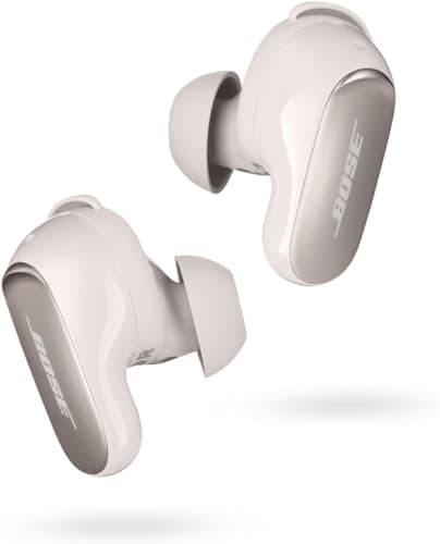 Image of Bose QuietComfort Ultra Wireless Noise Cancelling In-Ear Earbuds, Bluetooth Noise Cancelling Earbuds with Spatial Audio and World-Class Noise Cancellation, White Smoke