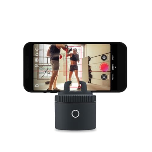 Image of Pivo Sports Tennis Double Tracking, Auto Body Face Tracking, 360° Speed Rotation Smartphone Holder, Tennis Coaching, Auto Zoom Handsfree Photo & Video Recording - Gray