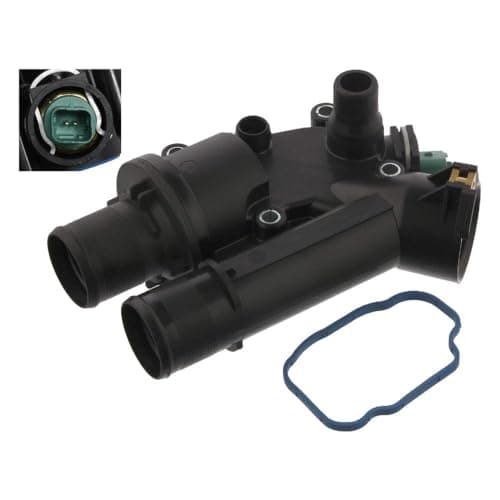 Image of febi bilstein 36037 Thermostat with housing, seal and temperature switch, pack of one