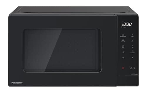 Image of Panasonic NN-ST22QBBPQ 20L Solo Microwave Oven with Glass Tray, 800W, Auto Defrost, 11 Auto Programmes, LED Display, 5 Power Settings, Digital Timer, Black