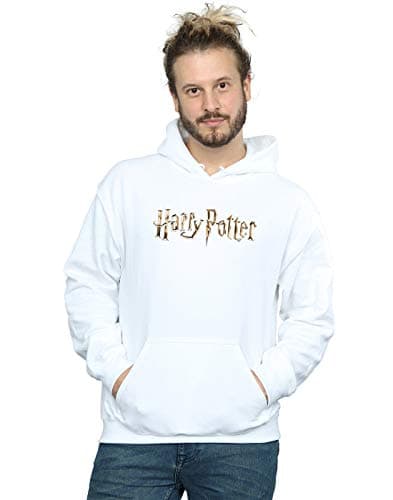 Image of Harry Potter Men's Full Colour Logo Hoodie White Medium