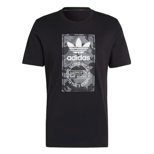 Image of Adidas Originals Men's Graphics Camouflage Tongue Label T-Shirt, Black, S