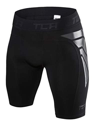 Image of TCA Men's CarbonForce Pro Compression Base Layer Shorts Thermal Under Gear - Black Stealth, L