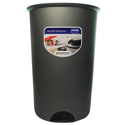 Image of Addis Round Bin Base, Plastic, Metallic Grey, 50 Litre